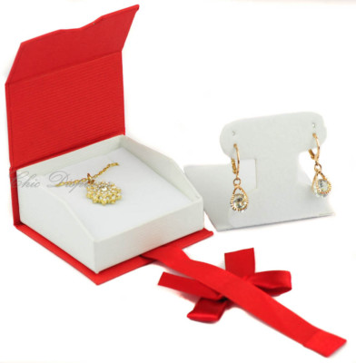 18pc Pendant Gift Boxes for Earring Red Jewelry Gift Boxes for