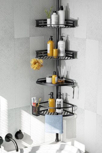 Versatile Corner Bathroom Organizer: Stainless Steel Adjustable Shower Rack - Picture 3 of 9