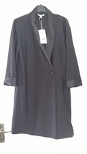 BNWT Warehouse Black Blazer Tuxedo Dress Size 8 Satin Lapels