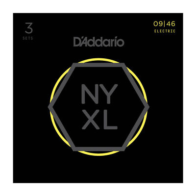 D'Addario Guitar Strings 3-Pack NYXL 0946 Electric Light Gauge 09-46