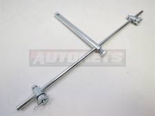 Hot Street Rod Dual Carburetor Carb Linkage Kit Quad Inline Hood Scoop Blower