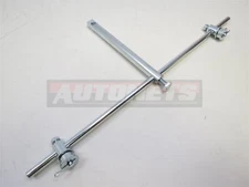 Hot Street Rod Dual Carburetor Carb Linkage Kit Quad Inline Hood Scoop Blower