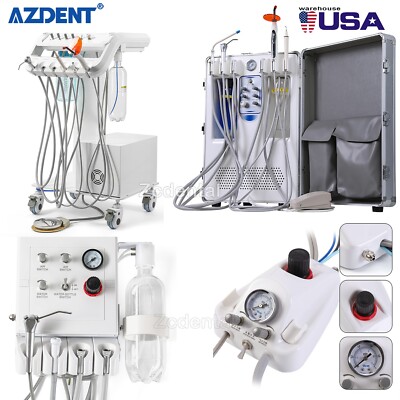 Unidad suministro dental portátil Compresor aire Luz de curado / Unidad turbina 
