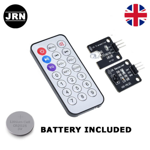 Infrared Remote Control 38KHz with IR Transmitter Receiver Module for Arduino UK - Picture 1 of 5