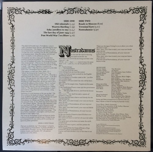 AL STEWART Past, Present & Future Vinyl Record Album LP CBS Folk Rock Pop Music - Picture 4 of 4
