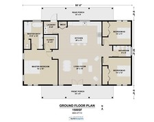 30x50 Modern Farmhouse Custom Architectural Plans 1500SF - PDF Download