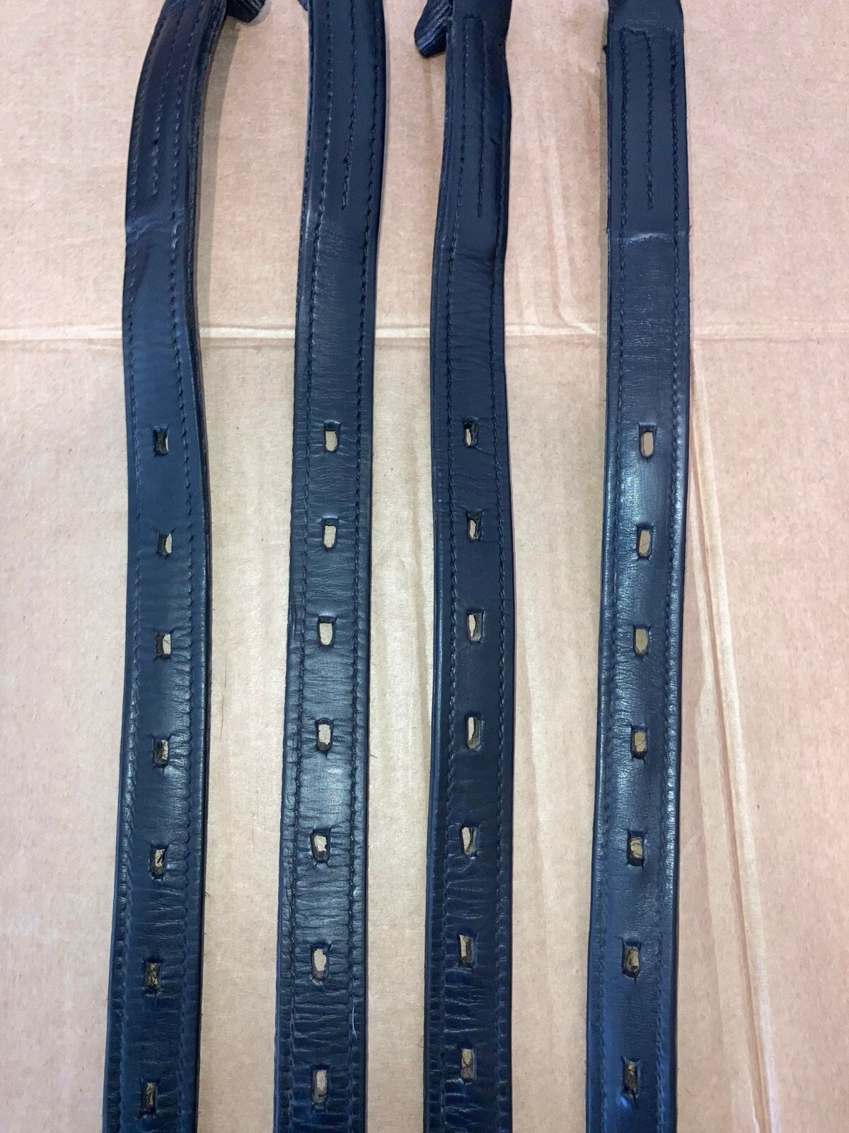 Genuine WOW Saddle Girth Straps Nylon Reinforced Black Leather eBay