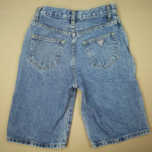 Guess Jean Shorts Boy's Size 10 Vintage 90s Medium Wash Denim - Picture 2 of 11