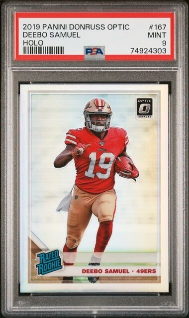 2019 Panini Donruss Optic Rated Rookie 167 Deebo Samuel Holo PSA 9