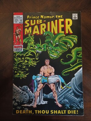 Sub-Mariner #13, 6.5 FN+ 1969 1st Gargantos Silver Marvel Key Comic White Pages