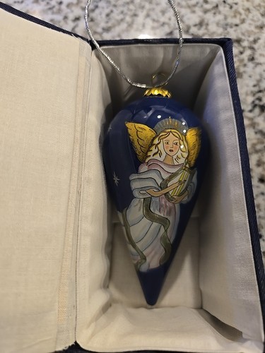 3 Vintage Li Bien Hand Painted Glass Christmas Ornament Excellent Condition box - Picture 5 of 16