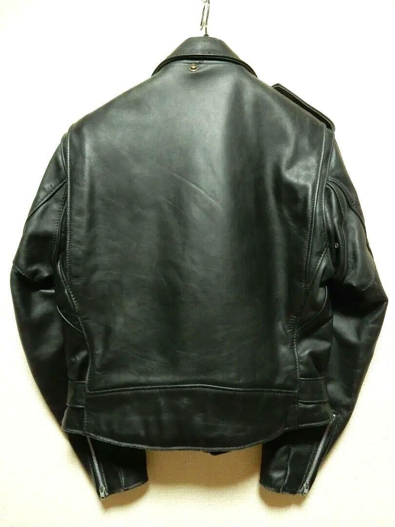 Schott 618 Leather Double Riders Jacket men Size 40 Black Schott 618 Leather Double Riders Jacket men Size 40 Black