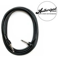 George L's .225 Assembled Straight Right Angle Black Guitar Cable | 10 Foot