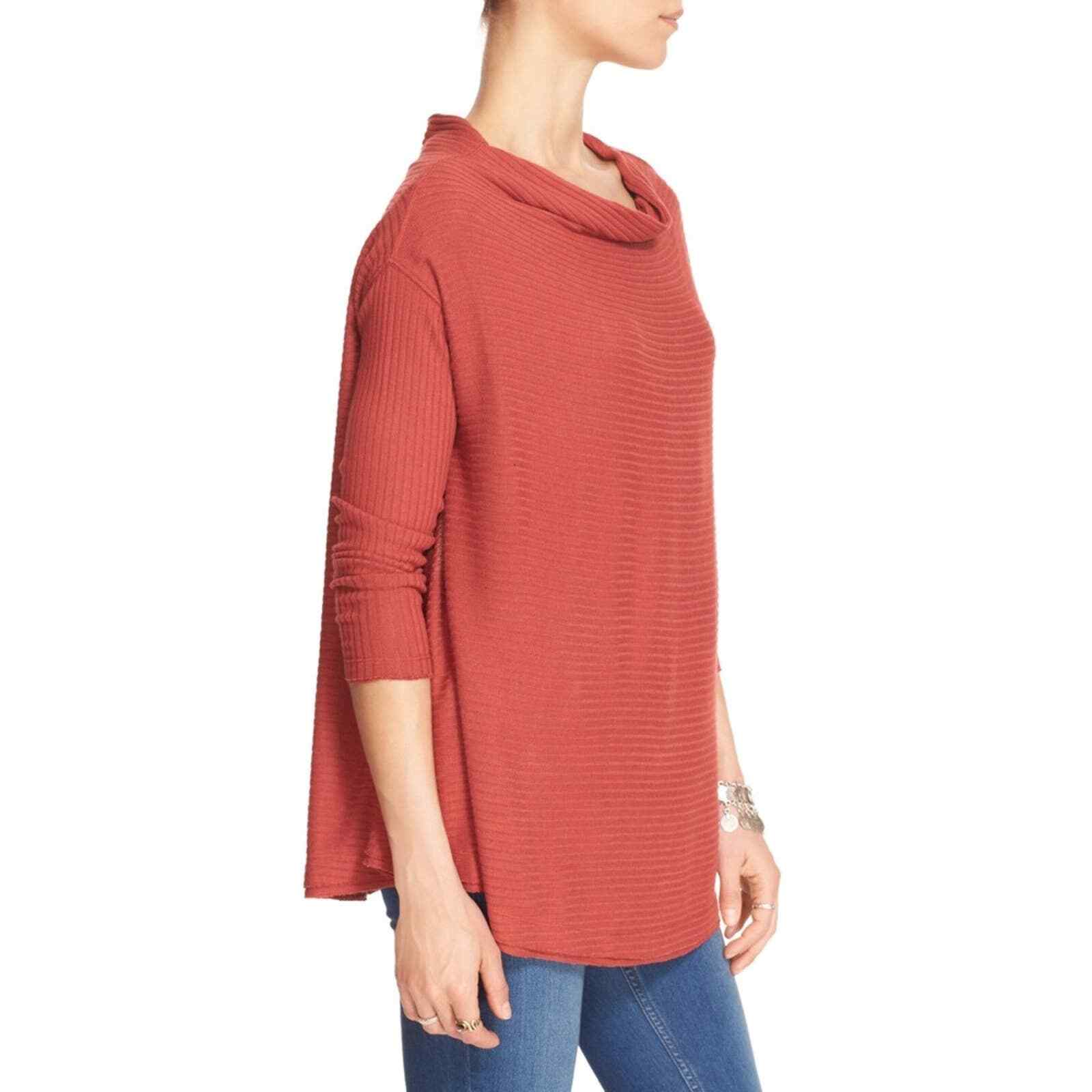 Free People Lover Ribbed Split Back Pullover Tuni… - image 7