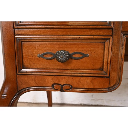 Sligh Furniture French Provincial Louis XV Carved Cherry Wood Writing Desk - Picture 7 of 11