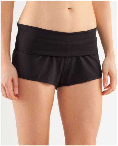 LULULEMON Flip Out Boardshort Black Beachy Floral Reversible Swim Short SIZE 6 - Picture 2 of 14