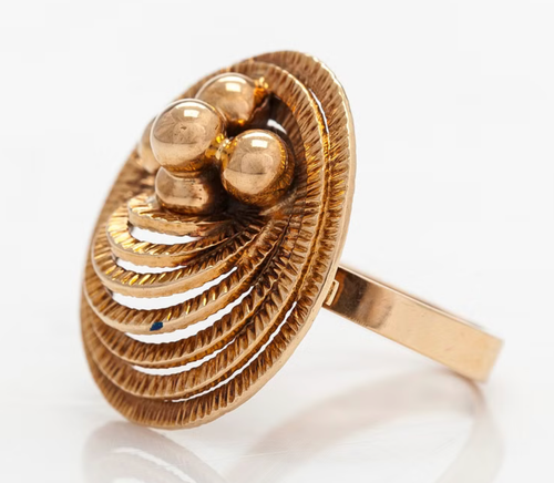 Vintage Eli Elis Kauppi, ein 14K Goldring. Kupittaan Kulta - Bild 2 von 5
