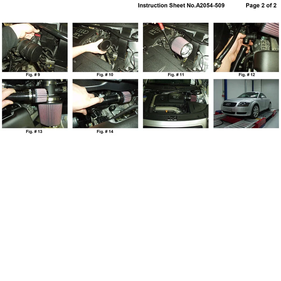 Kit de sistema de admisión de aire frío plástico rendimiento K&N 57-0479 para 99-06 Audi TT 1.8 Foto 3 de 4