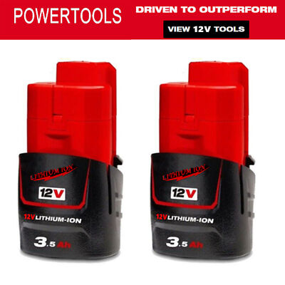 2X Akku Für Milwaukee M12 B2 Akku 12V XC 3.5Ah 4932430064 48-11-2430 2411 DHL