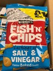Burton's Fish 'N' Chips Salt & Vinegar  10 X 125g -£13.50
