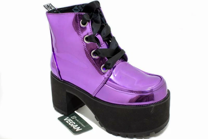 T.U.K. A9504L TUK Bottes Cheville Gothique Lavender à Gros Œil - Photo 1/1