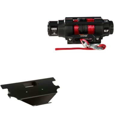 Viper 6000lbs V3 Winch Red Rope With Mount For Honda Big Red 250 1985-1987
