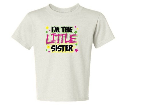 I'm The Little Sister NEON Kids T-Shirt JERZEES Size 6 Months To 18-20 The Best - Picture 10 of 18