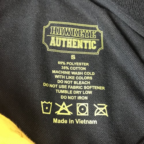 IOWA HAWKEYES Shirt Herren Polo schwarz & gelb Small Authentic Football - Bild 3 von 6
