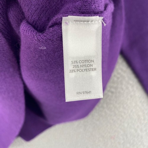 J Jill Sweater Womens Medium Petite Purple Mock Neck Stretch Pullover Everyday - Picture 6 of 11