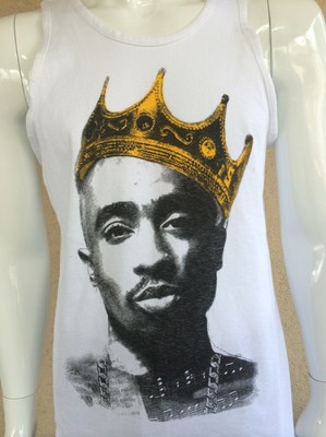 TUPAC Shakur KING Tank Top 2pac WEST COAST king  RAPPERS NWA  Los Angeles  hip h