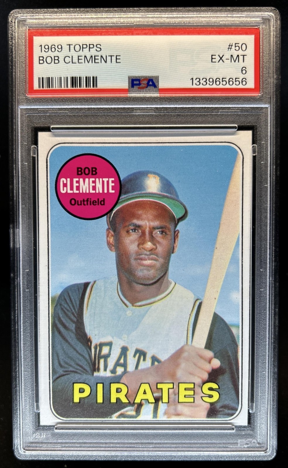 1969 Topps Bob Clemente #50 Pirates PSA 6 view 1