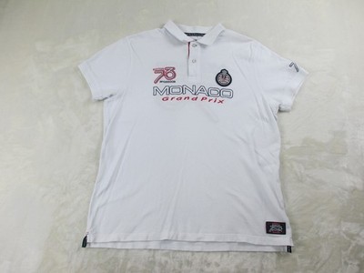 McGregor Polo Shirt Mens Extra Large White Cotton Monoco Grand Prix Racing*