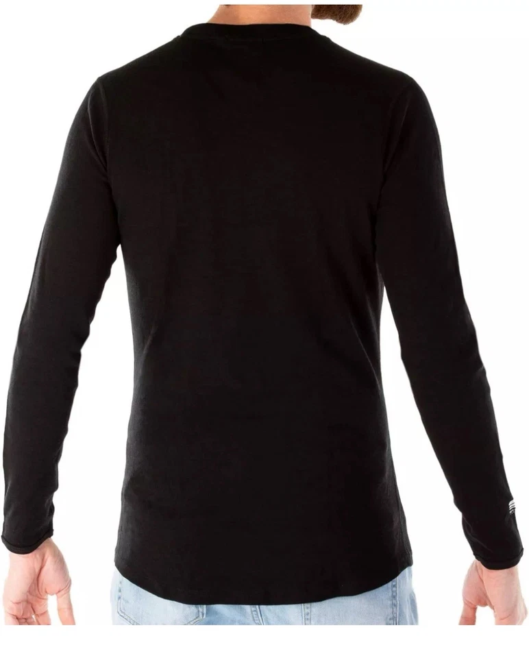 Nuevo Top MERIWOOL Para Hombres Capa Base 100% Lana Merino Peso Medio Largo Pequeño Negro 250 Foto 2 de 4