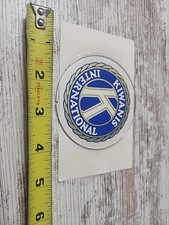 Kiwanis International Sticker On Hard Plastic