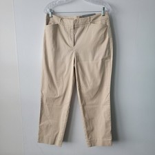 Talbots womens The perfect crop curvy pants size 6 Slim leg preppy