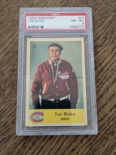1959-60 PARKHURST HECTOR TOE BLAKE #27 PSA 8 NEAR MINT NM-MT MONTREAL CANADIENS