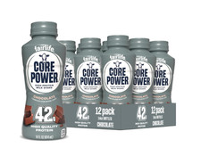 Core Power Elite Protein Shake Chocolate 42g 14oz 12 Pack Drink 6.44 per gallon