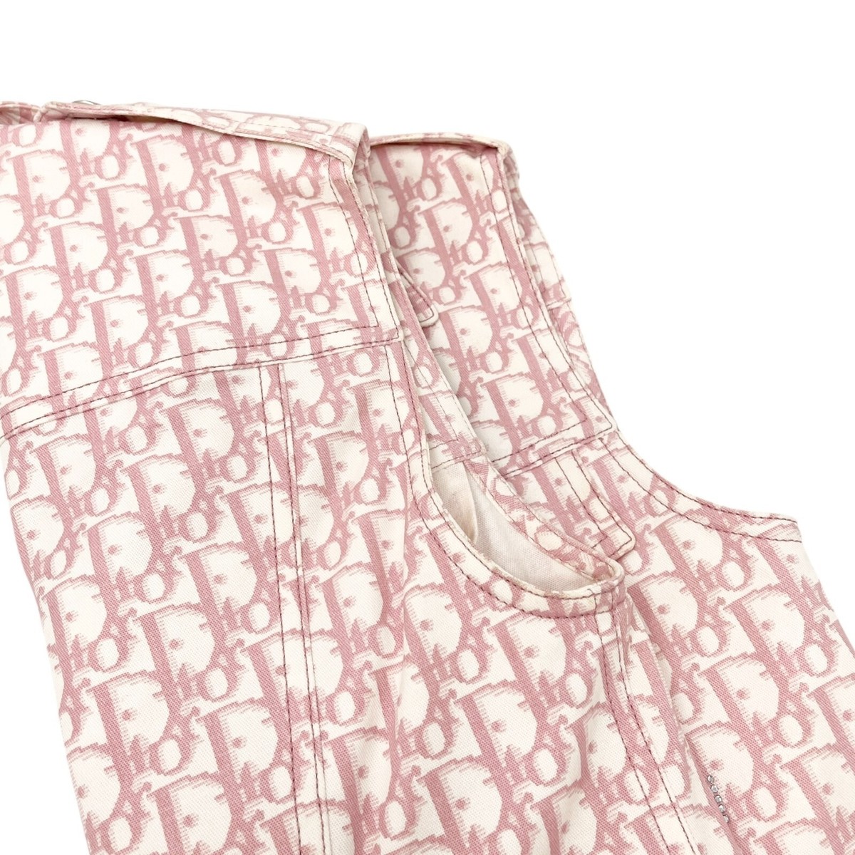 Christian Dior Vintage 2004 Trotter Monogram Vest Jacket #38 Pink