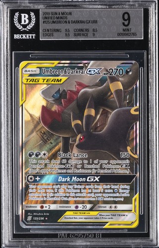 Umbreon & Darkrai-GX graded BGS 9 for sale on eBay