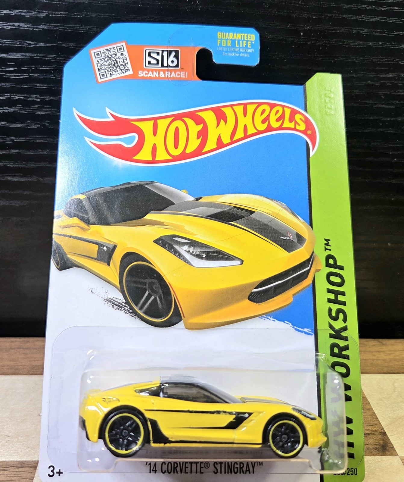 Hot Wheels 2014 '14 Chevy Corvette Stingray Yellow HW Workshop 2013 Mattel 