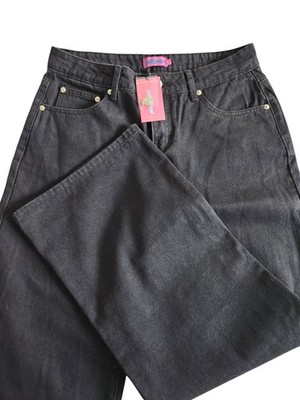NWT Edikted Daytime Low Rise Baggy Jeans Women's M Black Y2K Skate Streetwear