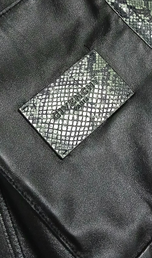 Givenchy Paris Python Snake Effect Leather Jacket… - image 4