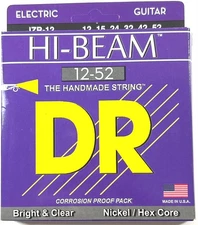 DR Guitar Strings Electric Hi Beam 12-52 Nickel Plated Hex Core JZR-12