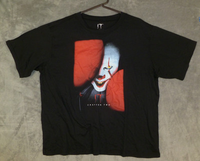 IT Chapter Two Screen Print Graphic Tshirt XXL Black Pennywise Horror Halloween