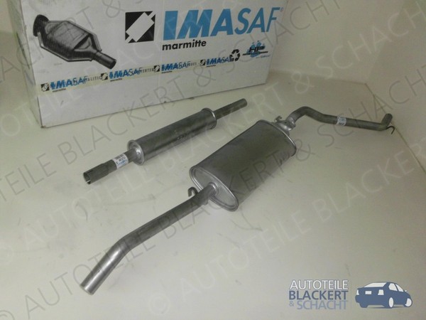Imasaf Auspuffset für VW Jetta II 1.6 Diesel 40KW 1984-7/1989|Mitteltopf+Endtopf-image