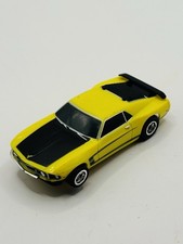 AFX/TOMY Mega G Ford Mustang Boss 302 Yellow Black Highly Sought After. NICE