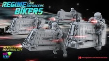 Star Wars Legion 3d printed - Stormtrooper Regime Biker Squad