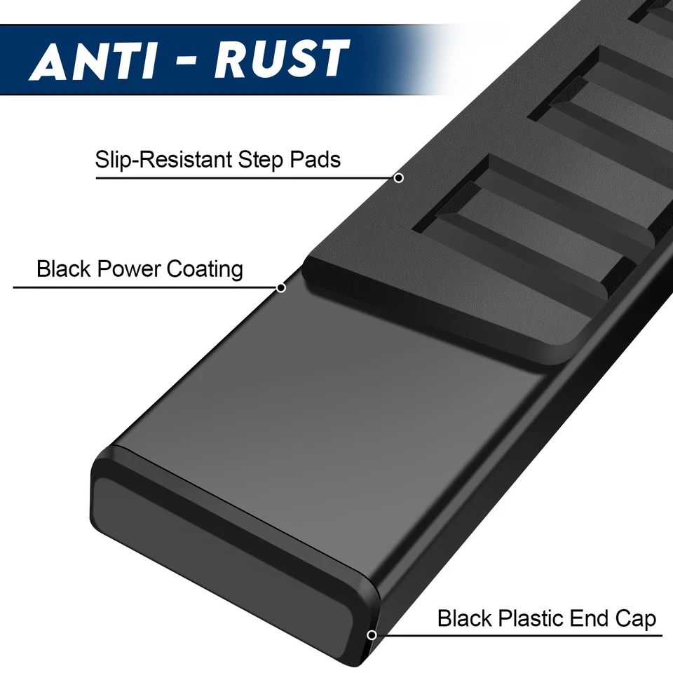 For 2019-2026 Dodge Ram 1500 Crew Cab 6" Running Boards Nerf Bar Side Step Black Foto 4 de 4