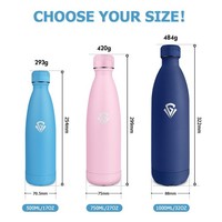 Edelstahl Trinkflasche 500Ml, Auslaufsicher, Doppelwandig, Bpa-Frei