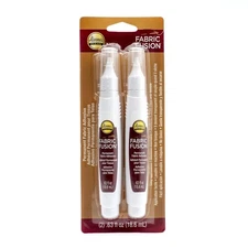 Aleene's Fabric Fusion Glue .63 oz Pen 2-Pack, Precision 2pk, Clear 